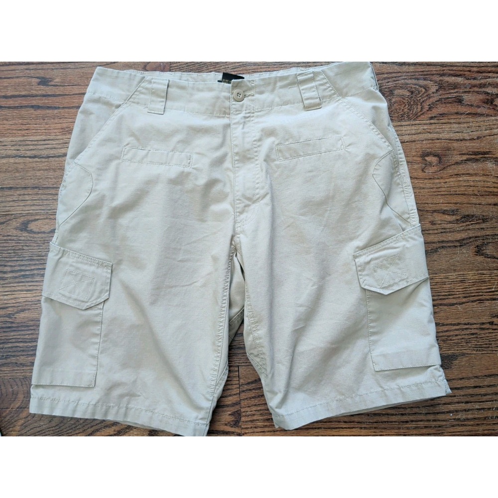 LA Police Gear Operator Tactical Men's Cargo 8 Pocket Shorts Khaki 11" Sz 36